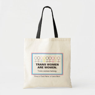 Trans Women is Women Woman Symbol Stick Figuur Tote Bag