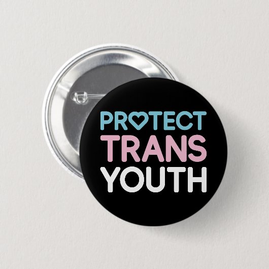 Trans Youth beschermen. Button (Voorkant /achterkant)