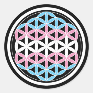 tranSacred geometrie Ronde Sticker