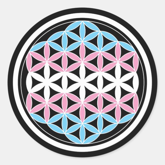 tranSacred geometrie Ronde Sticker (Voorkant)