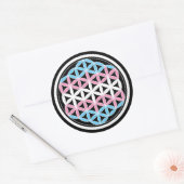 tranSacred geometrie Ronde Sticker (Envelop)