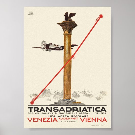 Transadriatica Italië Vintage Poster 1925 (Voorkant)