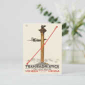 Transadriatica Italië Vintage Poster 1925 Briefkaart (Staand voorkant)