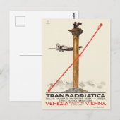 Transadriatica Italië Vintage Poster 1925 Briefkaart (Voorkant / Achterkant)
