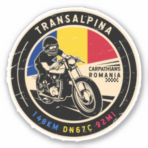 Transalpina Roemenië Motorfiets Sticker