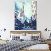 TransAmerica Pyramid Canvas Afdruk (Insitu (Slaapkamer))