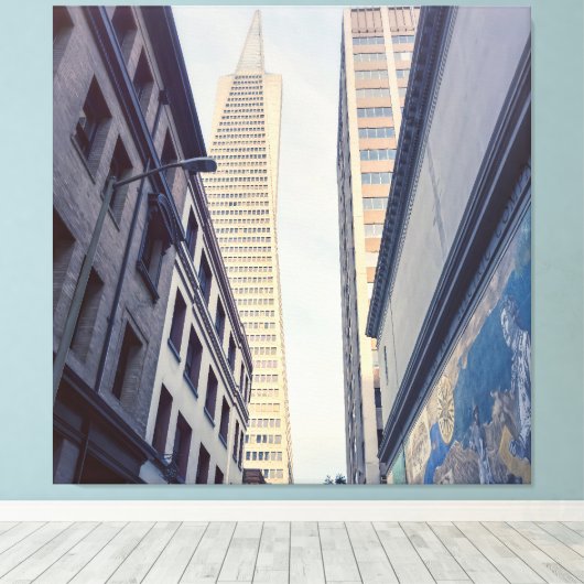 TransAmerica Pyramid Canvas Afdruk (Insitu (Houten vloer))