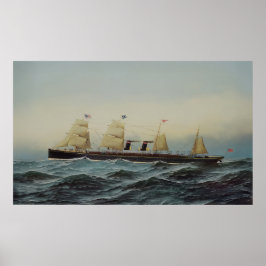 Transatlantische stoomboot van de SS Alaska Guion  Poster