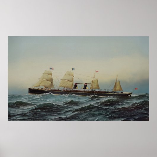Transatlantische stoomboot van de SS Alaska Guion  Poster (Voorkant)