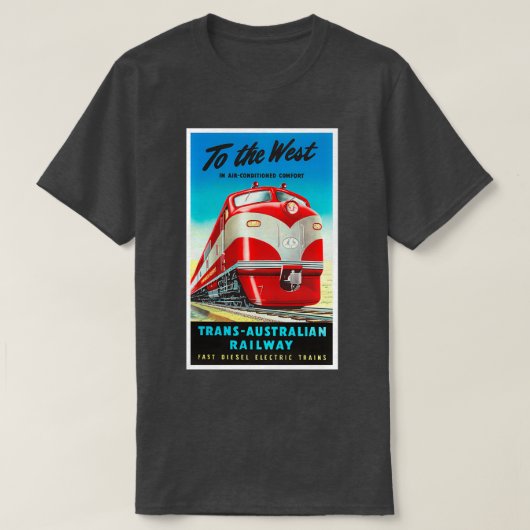 TransAustralische spoorweg T-shirt (Design voorkant)