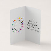 Transbian Pride Crescent Moons Greeting Card Visitekaartje (Binnen)