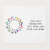 Transbian Pride Crescent Moons Greeting Card Visitekaartje (Binnenkant ongevouwen)