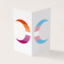 Transbian Pride Halve Manen Wenskaart Visitekaartje