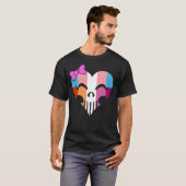 Transbian Pride Skully Unisex T-shirt (Voorkant volledig)