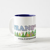 TRANScend Retreat Mug! Tweekleurige Koffiemok (Voorkant links)