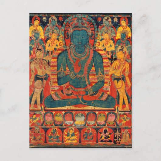Transcendent Buddha w/Bodhisattvas (13e eeuw) Briefkaart (Voorkant)
