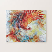 Transcendente Waterverf Phoenix Shield Puzzel Legpuzzel (Horizontaal)