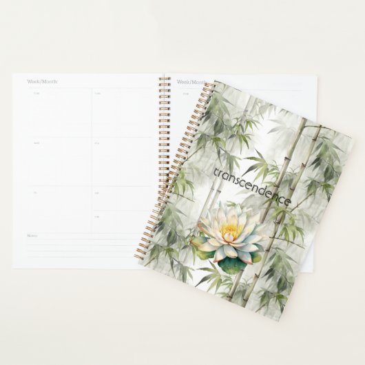 Transcendentie Lotus Bamboe Sereniteit Boeddhisme Planner (Display)