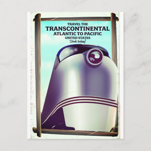 Transcontinental Railroad USA. Briefkaart (Voorkant)