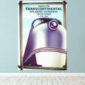 Transcontinental Railroad USA. Canvas Afdruk (Insitu (Houten vloer))