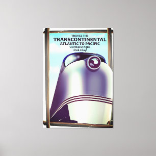 Transcontinental Railroad USA. Canvas Afdruk