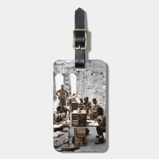 Transcribers in de Ruins Bagagelabel (Voorkant verticaal)