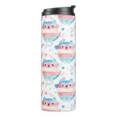 Transexual Pride Love is Love, Cute Cat LGBTQ Thermosbeker (Gedraaid links)