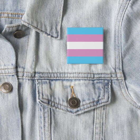 Transexual Pride Vierkante Button 5,1 Cm (In situ)