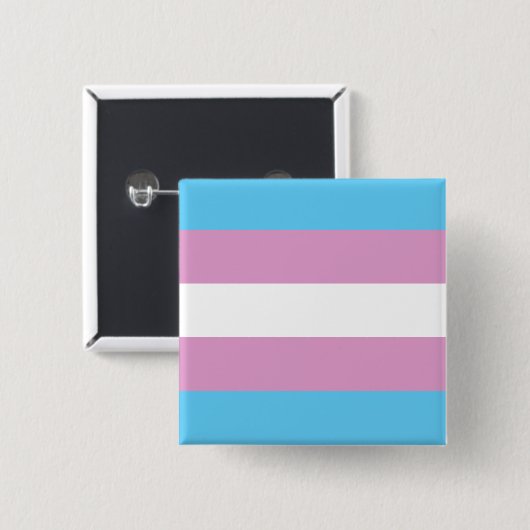 Transexual Pride Vierkante Button 5,1 Cm (Voorkant /achterkant)