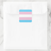 Transexual Pride vlag Vierkante Sticker (Tas)