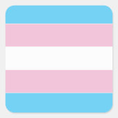 Transexual Pride vlag Vierkante Sticker (Voorkant)