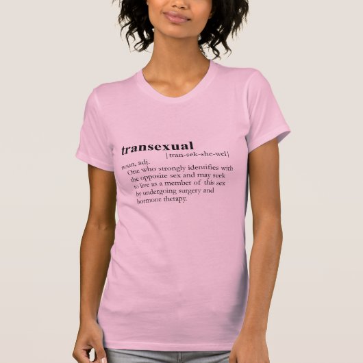 TRANSEXUEEL (definitie) T-shirt (Voorkant)