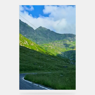 Transfagarasan Alpen Uitzicht – Roemenië Berg Kuns Acryl Bord