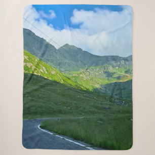 Transfagarasan Alpen Uitzicht – Roemenië Berg Kuns Sherpa Deken