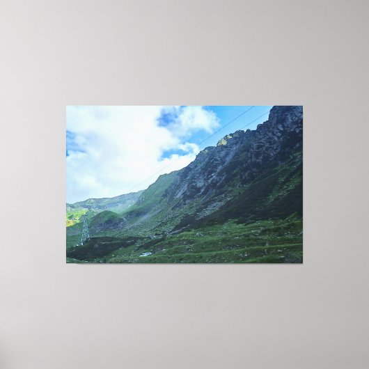 Transfagarasan Bergweg - Roemenië Canvas Afdruk (Voorkant)