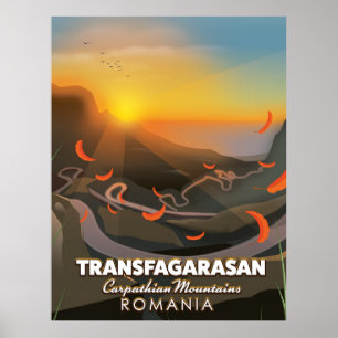 Transfagarasan, Karpaten, Roemenië Weg Poster