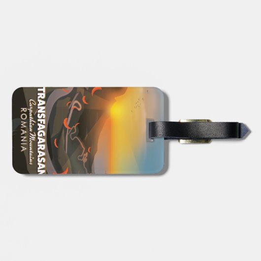 Transfagarasan, Karpatische bergen, Roemenië Road Bagagelabel (Achterkant horizontaal)