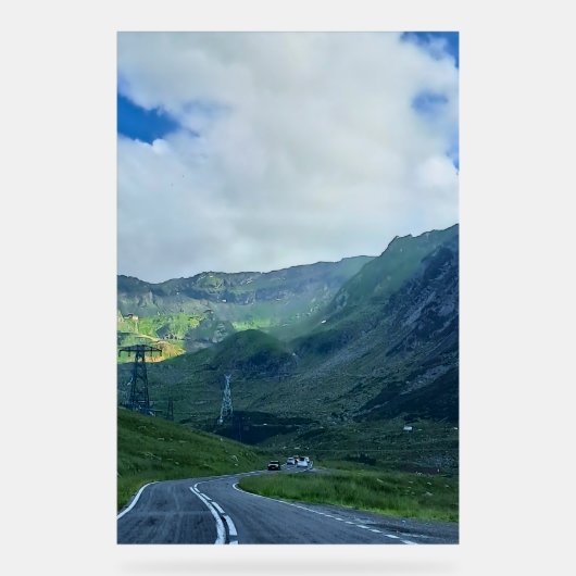 Transfagarasan Weg – Carpathische Bergprint Acryl Bord (Voorkant)