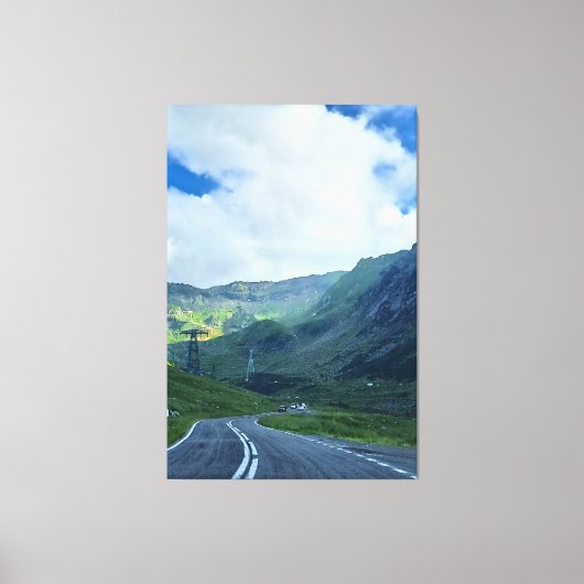 Transfagarasan Weg – Carpathische Bergprint Canvas Afdruk (Voorkant)