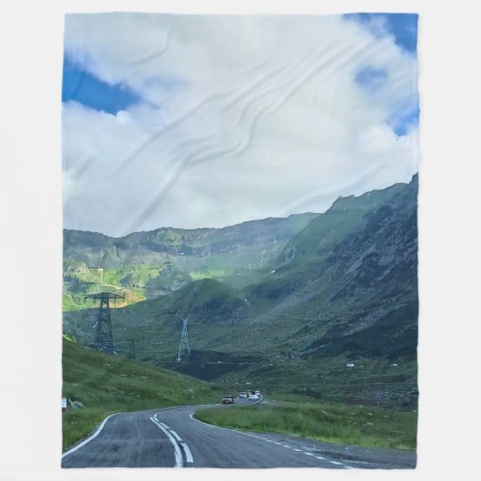 Transfagarasan Weg – Carpathische Bergprint Fleece Deken (Voorkant)