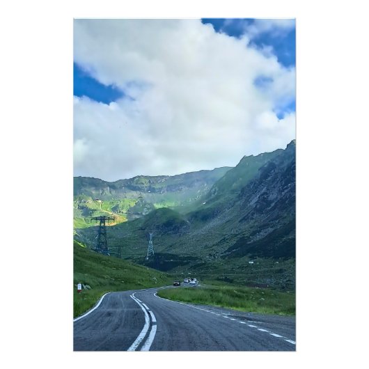 Transfagarasan Weg – Carpathische Bergprint Foto Afdruk (Voorkant)
