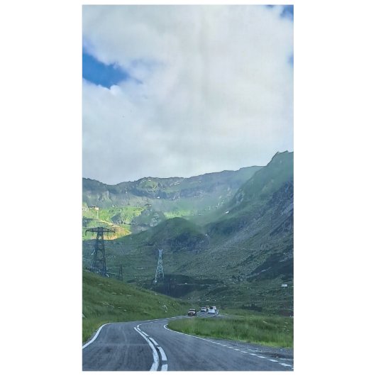 Transfagarasan Weg – Carpathische Bergprint Tafelkleed (Voorkant)