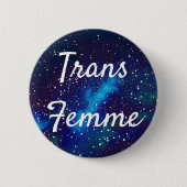 Transfemme sterrenstelsel ronde button 5,7 cm (Voorkant)