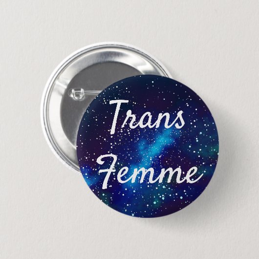 Transfemme sterrenstelsel ronde button 5,7 cm (Voorkant /achterkant)
