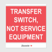 Transfer switch, geen Sticker van serviceapparatuu (Vel)