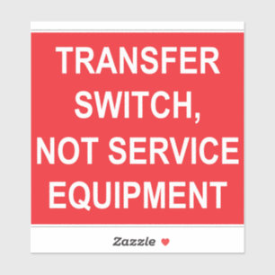 Transfer switch, geen Sticker van serviceapparatuu