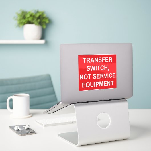 Transfer switch, geen Sticker van serviceapparatuu (Laptop op bureau)