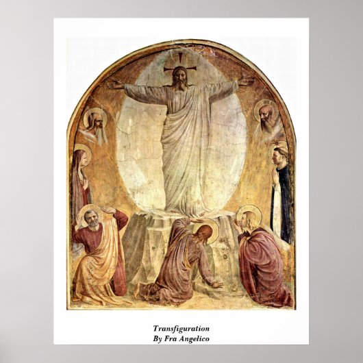 Transfiguratie door Fra Angelico Poster (Voorkant)