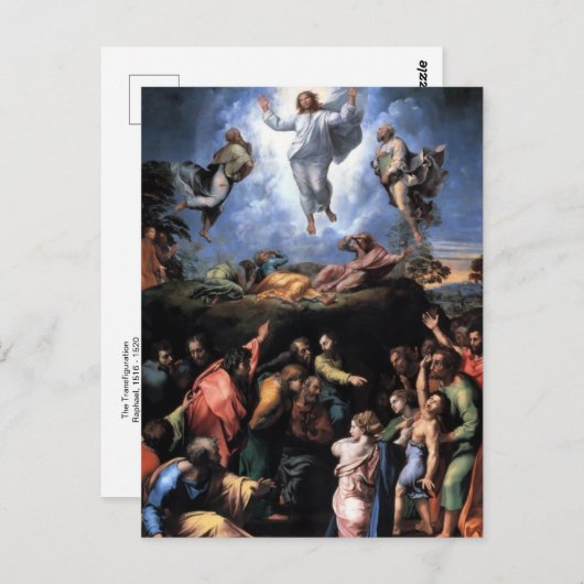 Transfiguratie door het Briefkaart Raphael (Voorkant / Achterkant)