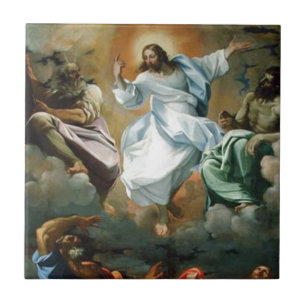 Transfiguratie door Lodovico Carracci. Tegeltje